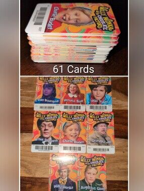 Lot of 61 Willy Wonka Coin Pusher Game Cards